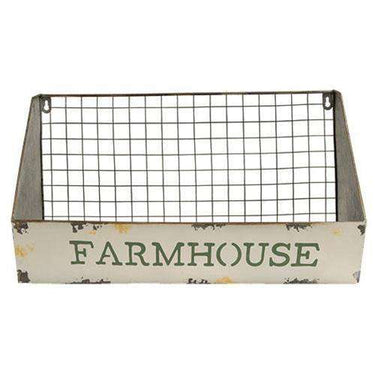 Galvanized Metal Wire Wall Basket,